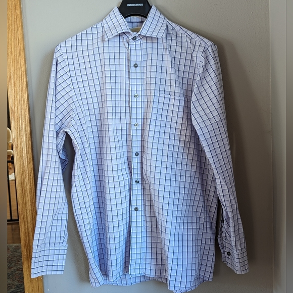 MICHAEL Michael Kors Other - Michael Kors Men's Lavender Purple Plaid Button Down Shirt Size Large 16 34/35